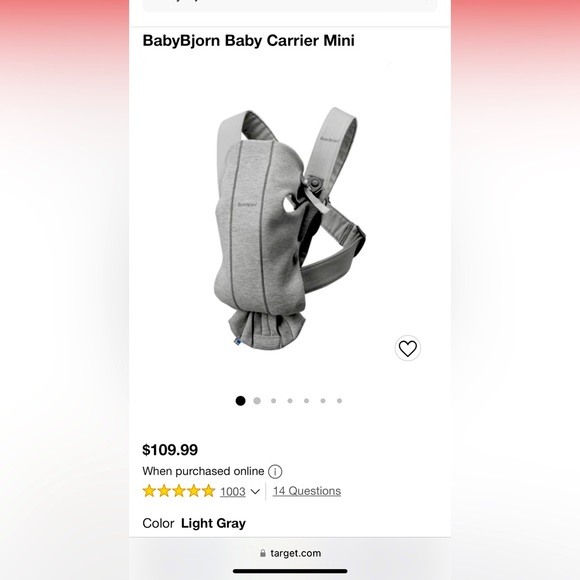 Baby Bjorn Other Baby Bjorn Mini Carrier Like New Poshmark